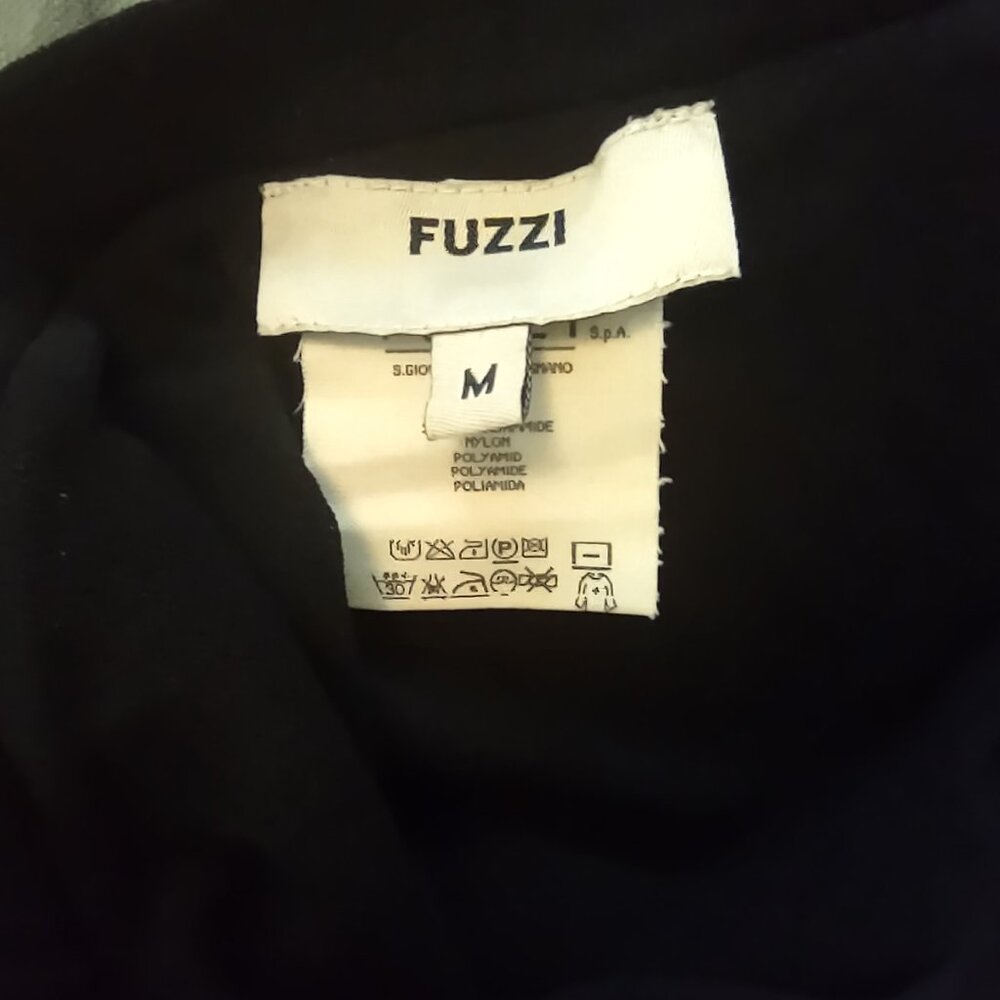 Fuzzi Pull-on Mesh Skirt Pleated Tiers Silver Accent Thread Stitching - MEDIUM - Picture 7 of 7